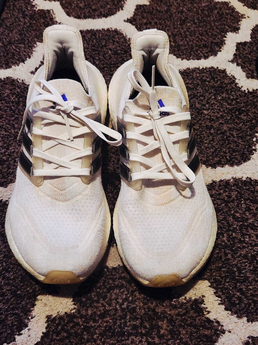 adidas White and Black Athletic Running Shoes